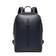Men & Women Navy-Blue Cowhide Leather Backpack by Jacket Field
