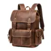 Men’s Vintage Brown Cowhide Leather Backpack by Jacket Field
