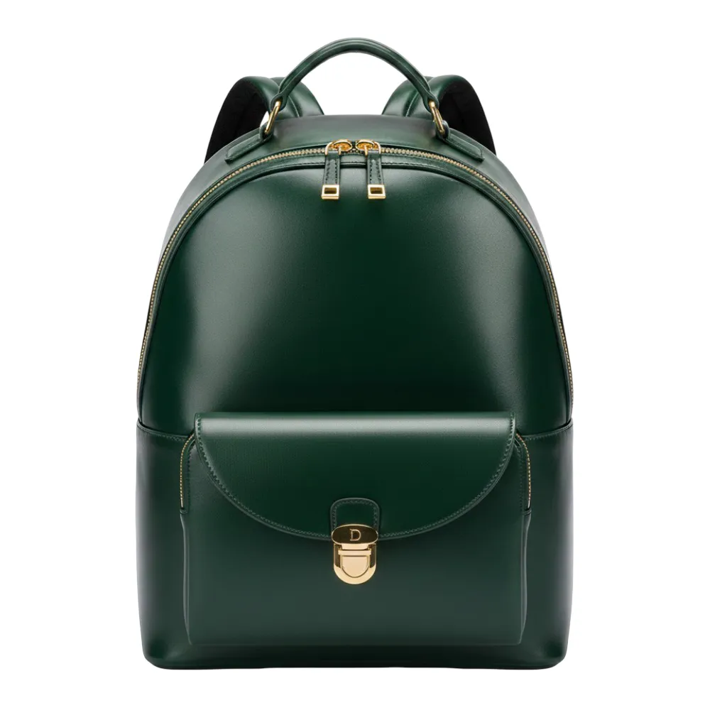 Women’s Green Leather Backpack by Jacket Field