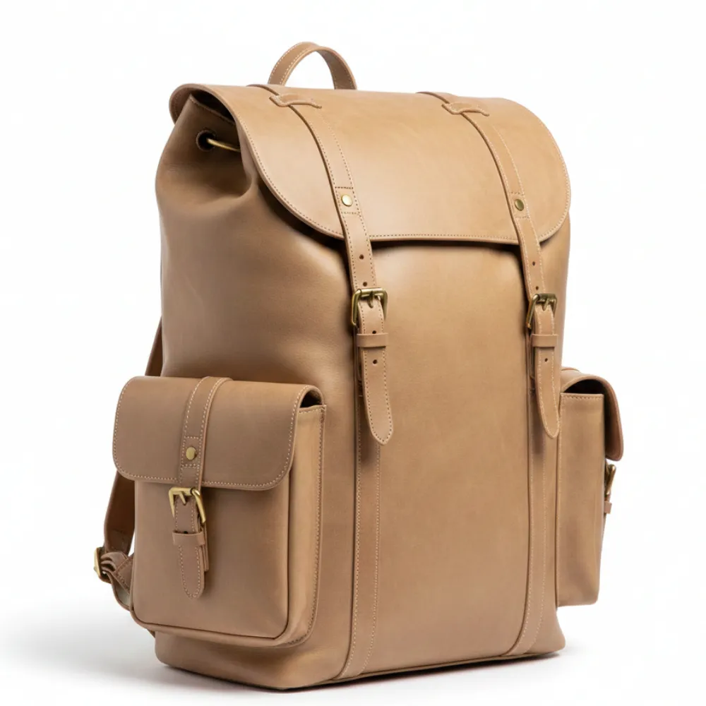 Unisex Vintage Cowhide Leather Backpack by Jacket Field