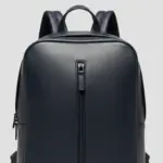 Men & Women Navy-Blue Cowhide Leather Backpack by Jacket Field