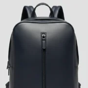 Men & Women Navy-Blue Cowhide Leather Backpack by Jacket Field