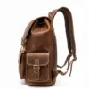 Men’s Vintage Brown Cowhide Leather Backpack by Jacket Field