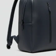 Men & Women Navy-Blue Cowhide Leather Backpack by Jacket Field