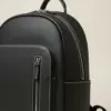 Navy-Blue Cowhide Leather Backpack by Jacket Field