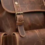 Men’s Vintage Brown Cowhide Leather Backpack by Jacket Field