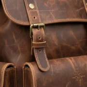 Men’s Vintage Brown Cowhide Leather Backpack by Jacket Field