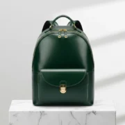 Women’s Green Leather Backpack by Jacket Field