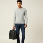 Navy-Blue Cowhide Leather Backpack by Jacket Field