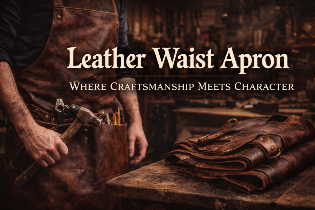 Premium Leather Waist Apron for Profesional Stylish Workwear