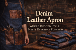 Denim Leather Apron – Stylish Workwear for Professionals