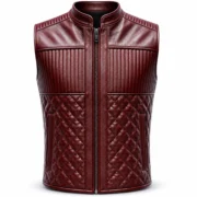 Men's Vest Leather Jacket — 100% Real Leather -jacket field 004 - Image 4