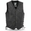 Men Leather Vest Western Style with Concealed Pockets - Jacket Field 003