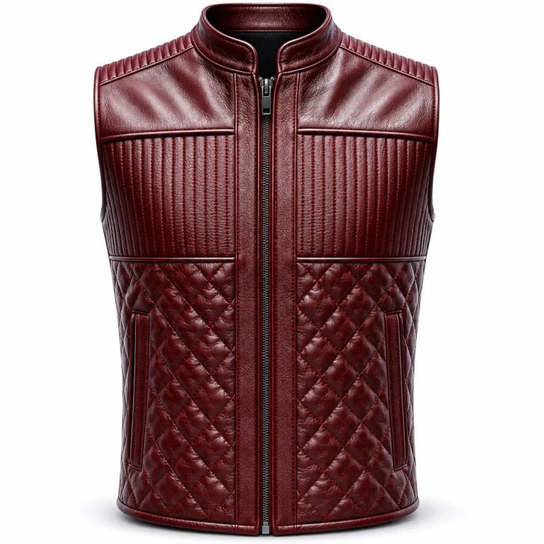 Men's Vest Leather Jacket — 100% Real Leather -jacket field 004