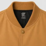 Men's Camel Brown Bomber Leather Jacket - Jacket Field 001