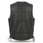 Men Leather Vest Western Style with Concealed Pockets - Jacket Field 003