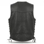 Men Leather Vest Western Style with Concealed Pockets - Jacket Field 003