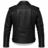Black Real Leather men motorcycle jacket for Biker Style - jacket field 005