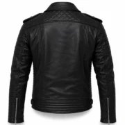 Black Real Leather men motorcycle jacket for Biker Style - jacket field 005