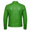 Best men motorcycle leather jacket – Stylish Green Cafe Racer Biker Gear - jacket field 006
