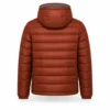 Men's Puffer Jacket Rust Orange Windproof Hooded Winter Coat with Sherpa Lining - jacket field 008