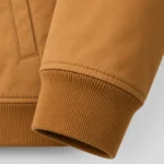 Men's Camel Brown Bomber Leather Jacket - Jacket Field 001