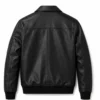 Men’s Black Bomber Leather Jacket with Zipper - jacket field 002