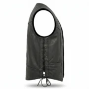 Men Leather Vest Western Style with Concealed Pockets - Jacket Field 003