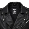 Black Real Leather men motorcycle jacket for Biker Style - jacket field 005