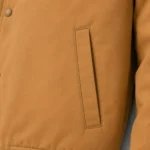 Men's Camel Brown Bomber Leather Jacket - Jacket Field 001