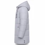 Men's puffer jacket: Warm Grey Winter Coat for Ultimate Comfort - jacket field 007