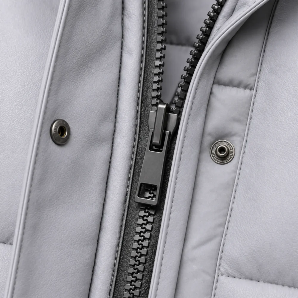 Men's puffer jacket: Warm Grey Winter Coat for Ultimate Comfort - jacket field 007
