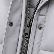 Men's puffer jacket: Warm Grey Winter Coat for Ultimate Comfort - jacket field 007