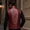 Men's Vest Leather Jacket — 100% Real Leather -jacket field 004