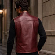 Men's Vest Leather Jacket — 100% Real Leather -jacket field 004