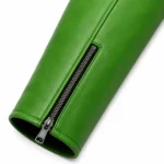 Best men motorcycle leather jacket – Stylish Green Cafe Racer Biker Gear - jacket field 006