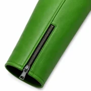 Best men motorcycle leather jacket – Stylish Green Cafe Racer Biker Gear - jacket field 006