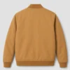 Men's Camel Brown Bomber Leather Jacket - Jacket Field 001