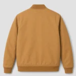 Men's Camel Brown Bomber Leather Jacket - Jacket Field 001