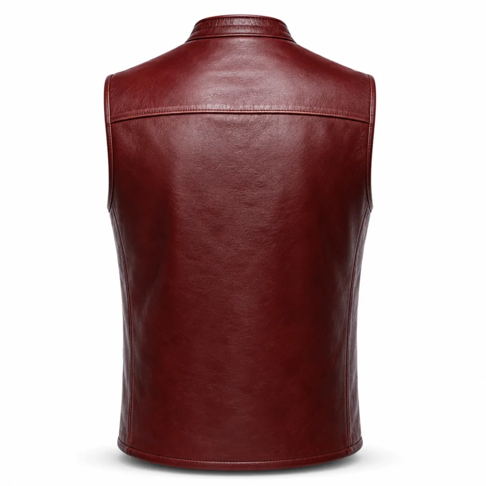 Men's Vest Leather Jacket — 100% Real Leather -jacket field 004