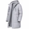 Men's puffer jacket: Warm Grey Winter Coat for Ultimate Comfort - jacket field 007