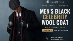 Look Effortlessly Sharp in the Best Men's Black Celebrity Wool Coat